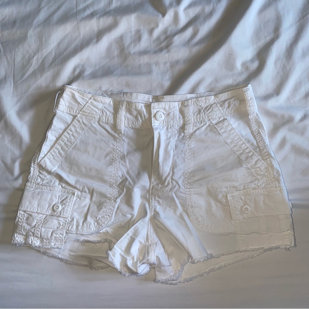 American Eagle Outfitters Women's White Cargo Shorts